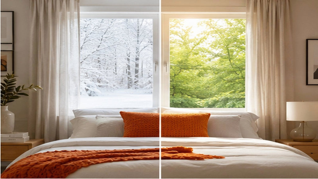Inviting Canadian bedroom representing a carefully selected mattress and complete sleep setup
