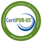 CertiPUR-US certified flexible polyurethane foam logo.