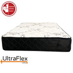 Front view of the UltraFlex Destiny mattress and black quilted side panel.