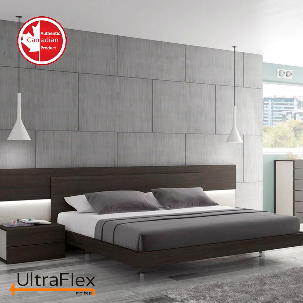 UltraFlex® DESTINY- Orthopedic, Spinal Care Cool Gel, Pressure Relief Foam, Multiple Posture Support, Low Motion Transfer, Natural Foam Blend,(Made in Canada)-With WaterProof Mattress Protector