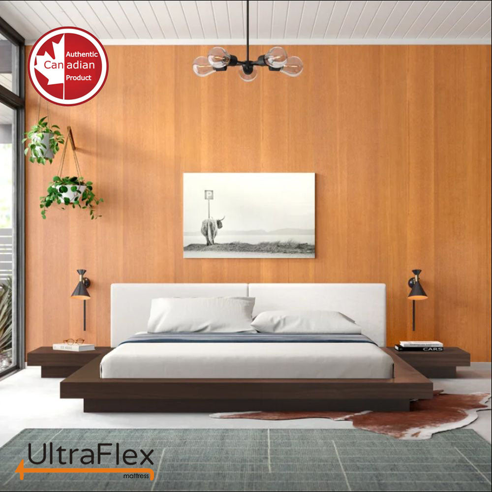 UltraFlex® ZENITH- Mattress and BoxSpring Set High-Density Pressure Relief Soy Foam, Temperature Regulating Cooling Gel, Spinal Care, Orthopedic Mattress With Posture Support Zones, Eco-Friendly Mattress (Made in Canada)
