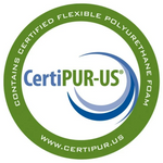 CertiPUR-US certified flexible polyurethane foam logo.