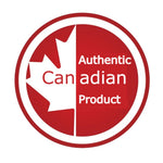Authentic Canadian Product maple leaf badge.
