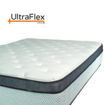 UltraFlex Euphoria mattress showing its quilted sleeping surface and layered side profile.