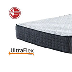 Close-up of the UltraFlex Harmony mattress corner and diamond-quilted cover.