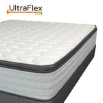 UltraFlex Lush mattress showing the white quilted surface and layered edge detail.